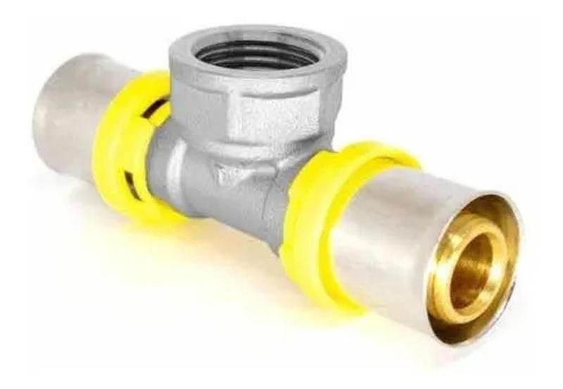 Imagem de Conector Te Tee Pex Multicamadas Gás 20 X 1/2 (i) X 20mm
