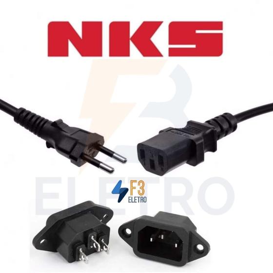 Imagem de Conector Tomada 3 Pinos + Cabo de Força para Panelas Elétricas NKS Modelos na descrição