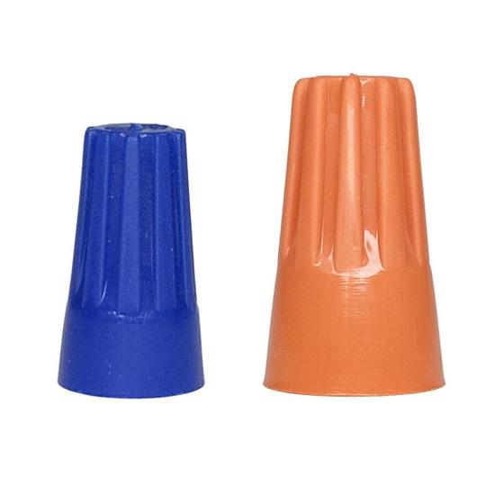 Conector Torção Deriva Emenda Cabos Azul E Laranja 100pçs Rosca Fiação De Fios Cabos Instalação Torcao Elétrico Isolado Menor preço em Conector Torção Deriva Emenda Cabos Azul E Laranja 100pçs Rosca Fiação De Fios Cabos Instalação Torcao Elétrico Isolado