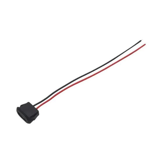 Imagem de Conector USB Tipo C à Prova d'Água - Soquete Fêmea (1 a 10 Peças) com Fio