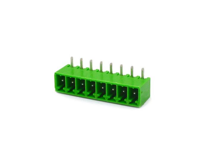 Imagem de Conector Verde Multipolar STLZ1550.08GH Macho 90º (Horizontal) de 8 Vias Com as Laterais Fechadas - Passo 3,81mm - Phoenix Mecano