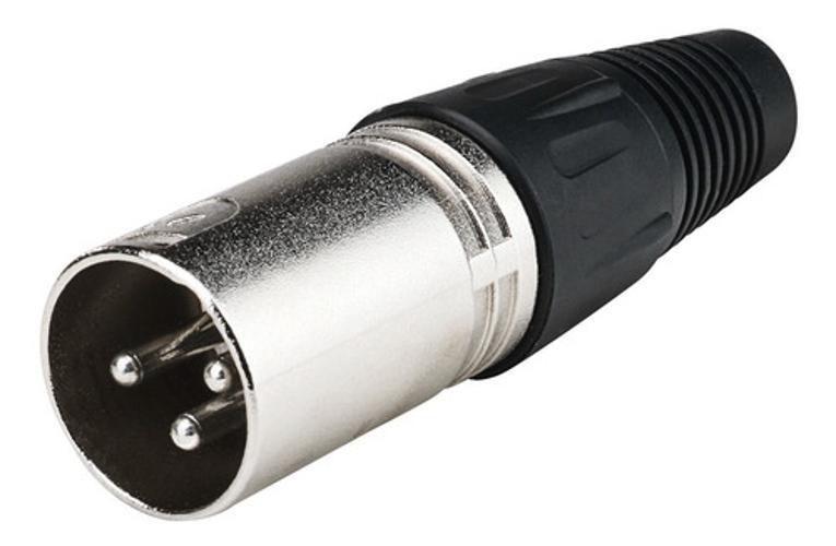 Imagem de Conector Xlr Canon Macho Metalico Mic Dmx Lu71217 Luminos