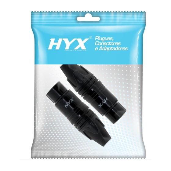 Imagem de Conector XLR Fêmea HYX HX081F Pacote com 2 unidades Preto