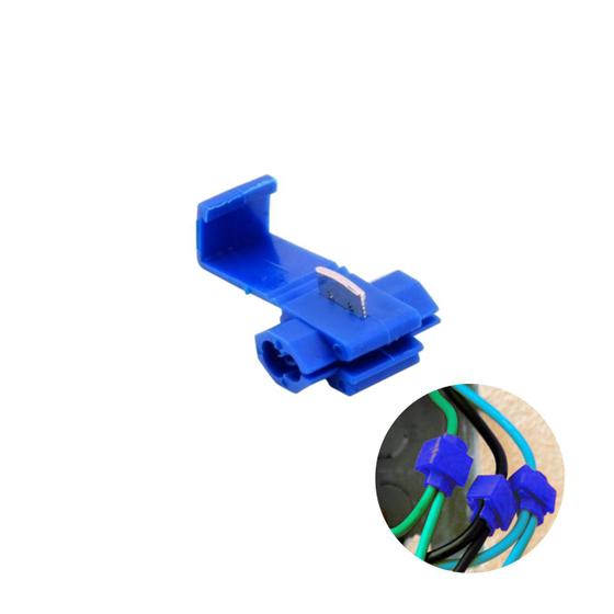 Imagem de Conectores de Derivação Para Fios Elétricos 1,5 A 2,5mm² Azul