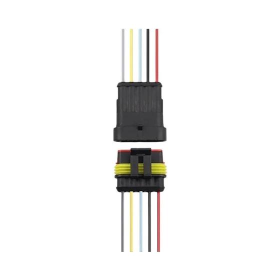 Imagem de Conectores Elétricos Automotivos à Prova d'Água - 2 Pinos Macho e Fêmea