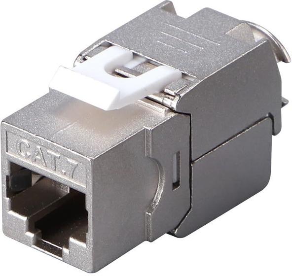 Imagem de Conectores Keystone CAT7 Blindados Triplos - Pacote com 10 Unidades