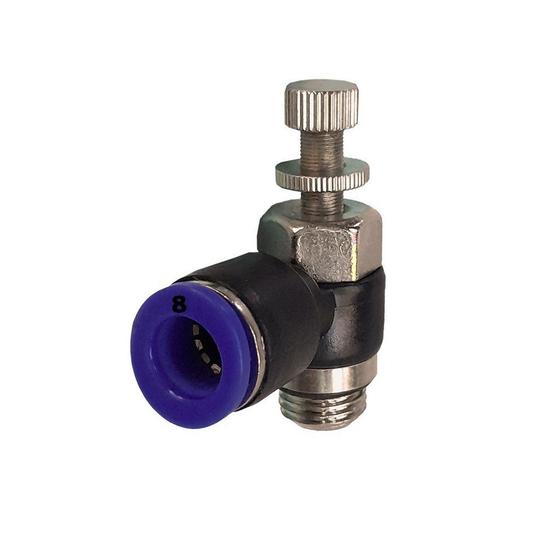 Imagem de Conexão Pneumática Válvula Reguladora De Fluxo 1/4 Bsp X 8 mm