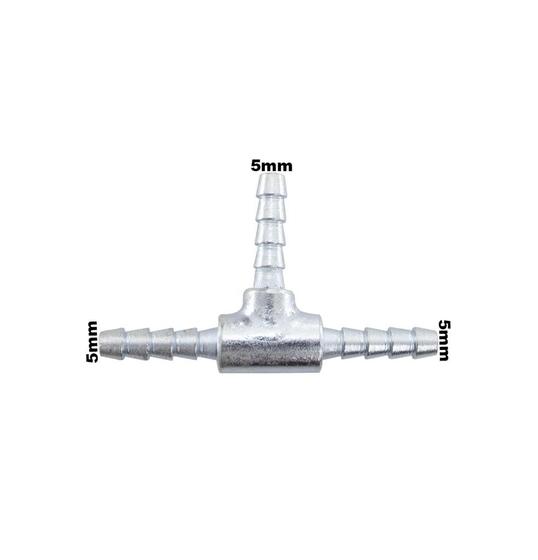 Imagem de Conexão T Aluminio Brucutu Parabrisa  3/16 4mm Adaptação