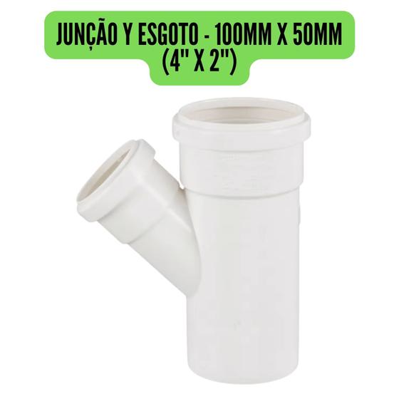 Imagem de Conexões de Esgoto 100mm 4" Branco/Cotovelo/Luva/Tee/Caps/Junção/Luva de Correr/Redução