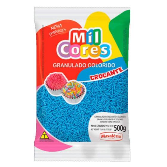 Imagem de Confeiteiro Granulado  Colorido Azul