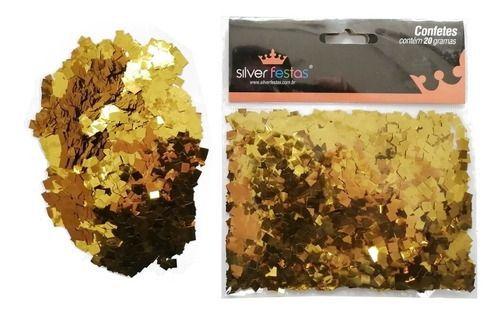 Imagem de Confetes 20g Mini Quadrado Dourado