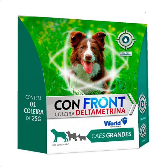 Imagem de ConFront Coleira Deltametrina 25g para Cães Porte Grande - 1 Unidade