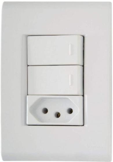 Imagem de Conj. 2 Int. Simples + Tomada 2P+T 20A-250V Liz - Tramontina
