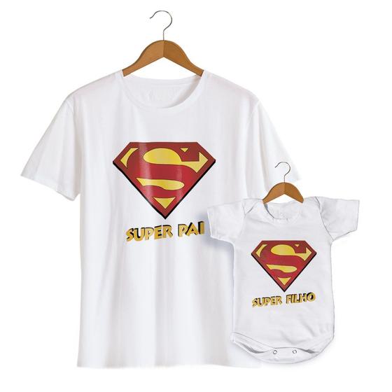 Imagem de Conj Camiseta e Body Beê Super Pai e Super Filho