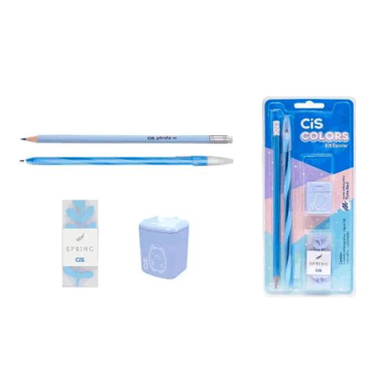 Imagem de Conj colors (az) can,lapis,apont,bor   sertic   46,372