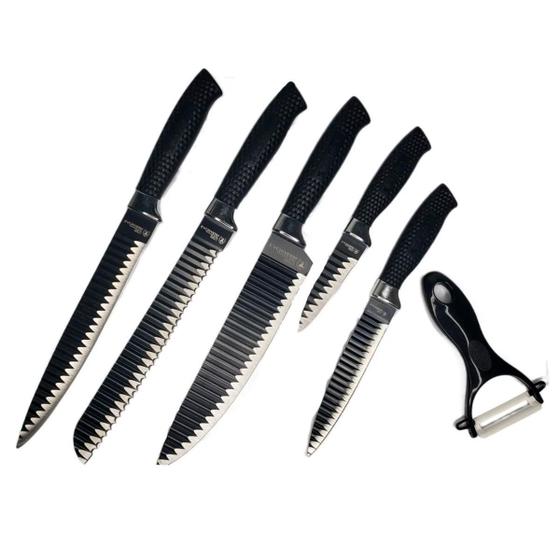 Imagem de Conj. Facas Aço Inox Profissional Shark Requin 6pc