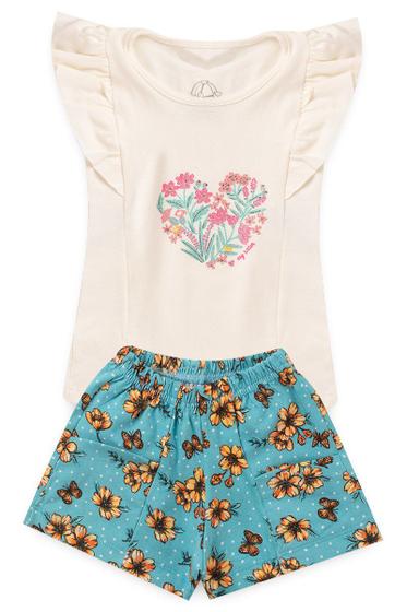 Imagem de Conj Primavera - Blusa Detalhada Cotton c/ Short Cotton