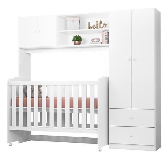 Imagem de Conjugado Ternura com Berço Amore Branco - Peternella Móveis