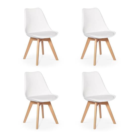 Imagem de Conjunto 04 Cadeiras Eames Wood Leda Design - Branca