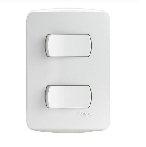 Imagem de Conjunto 1 Interruptor Simples + 1 Interruptor Paralelo 10A Miluz Schneider S3B62090