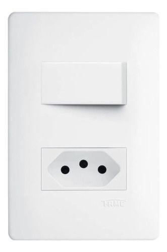 Imagem de Conjunto 1 Interruptor Simples 16a 1 Tomada 20a Fame Habitat