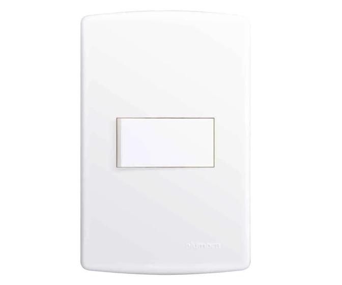 Imagem de Conjunto 1 Interruptor Simples 4X2 Branco Siena 6511 Alumbra