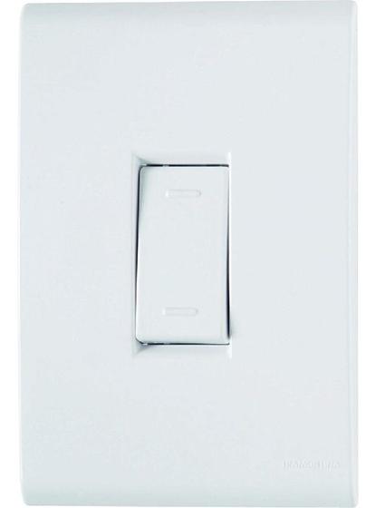 Imagem de Conjunto 1 Interruptor Simples 4x2 Branco Tramontina Liz