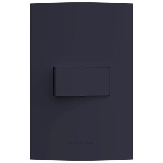 Imagem de Conjunto 1 Interruptor Simples 4x2 Preto Fosco 85736 Alumbra