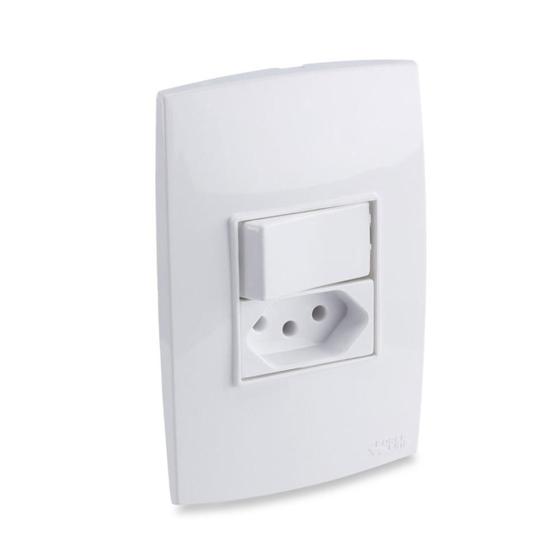 Imagem de Conjunto 1 Interruptor Simples E 1 Tomada Force Line
