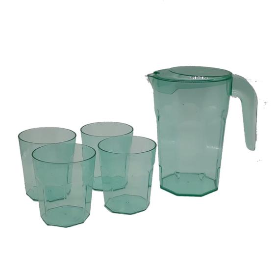 Imagem de Conjunto 1 Jarra 1,5 litros Com 04 Copos 400 ml Dehaus