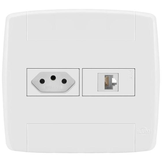 Imagem de Conjunto 1 Tomada 20A + 1 Tomada Rj45 4X4 - Ilumi Lev