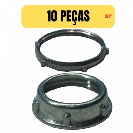 Conjunto 10 Bucha E Arruela Para Eletroduto/Condulete 3/4 - Inca ...