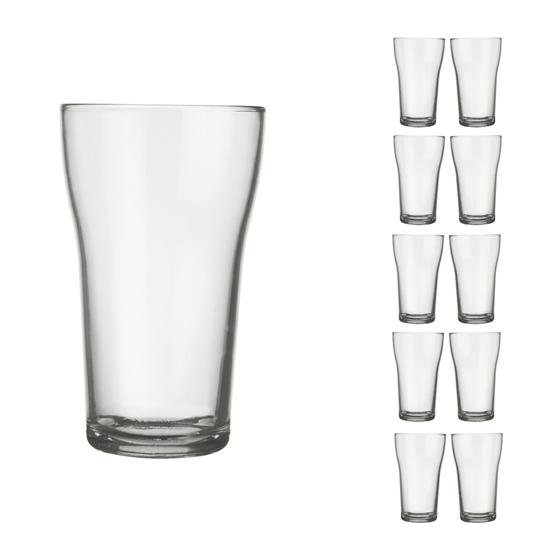 Imagem de Conjunto 10 Copos Vidro 200ml Boteco Chop Transparente Nadir