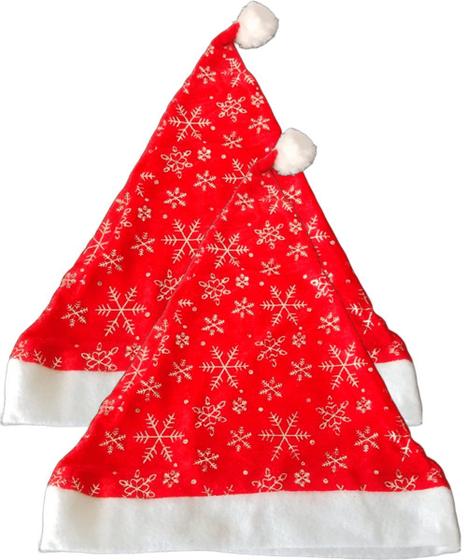 Imagem de Conjunto 10 Gorro Touca Vermelho Papai Noel Enfeite De Natal