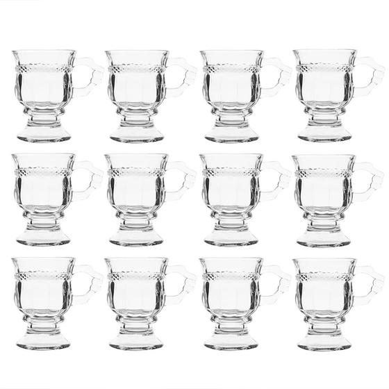 Imagem de Conjunto 12 Canecas Café Chá Líbano Vidro Class Home 145ml