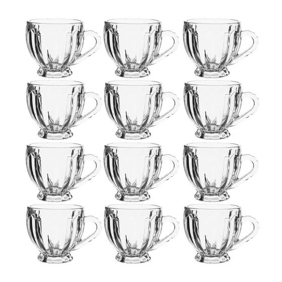 Imagem de Conjunto 12 Canecas Café Chá Siria Vidro Class Home 200ml