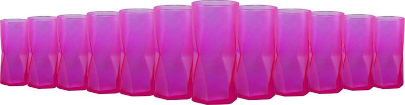 Imagem de Conjunto 12 Copo Exótico Rosa Neon 465ml