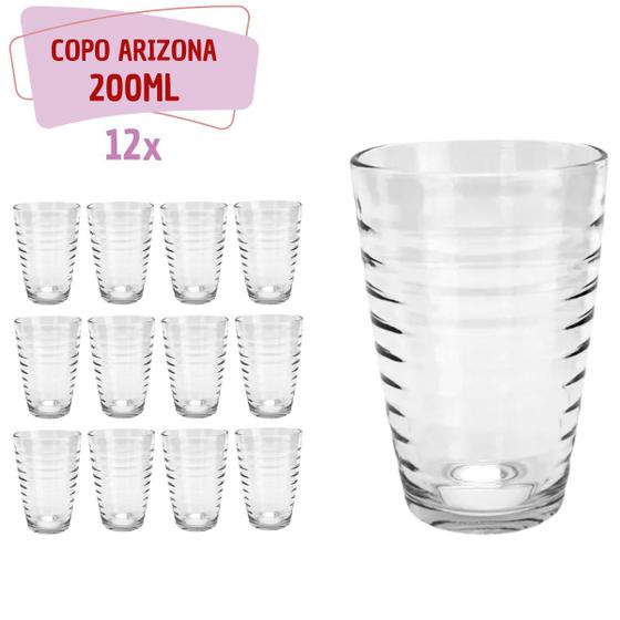 Imagem de Conjunto 12 Copos de Vidro 200ML ideal para Sucos e Drink