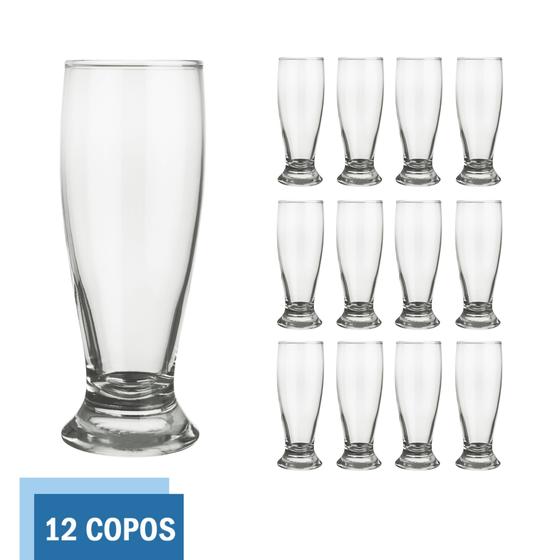 Imagem de Conjunto 12 Copos Vidro 300ml Munich Chop Transparente Nadir