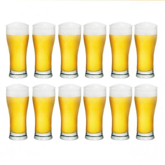 Imagem de Conjunto 12 Copos Vidro Cerveja Pilsen Chopp Tulipa 200Ml