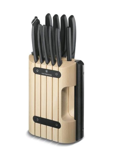 Imagem de Conjunto 12pçs 9 facas chaira descascador e Cepo Swiss Classic Victorinox 6.7153.11
