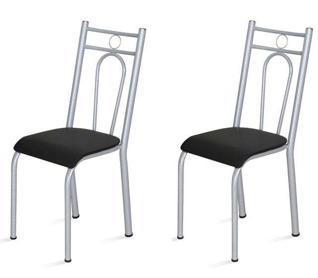 Imagem de Conjunto 2 Cadeiras América 023 Cromo Branco - Artefamol