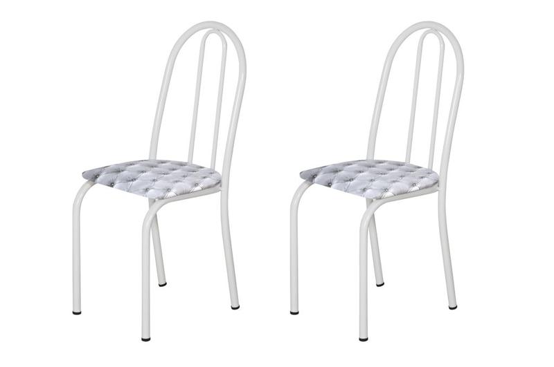 Imagem de Conjunto 2 Cadeiras América 050 Branco Liso - Artefamol