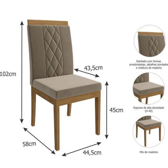 Imagem de Conjunto 2 Cadeiras D20D28 com Molduras Alice Cimol