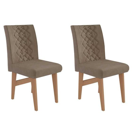 Imagem de Conjunto 2 Cadeiras de Jantar Rio Multimóveis Madeirado/Castor