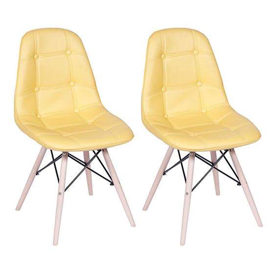 Imagem de Conjunto 2 Cadeiras Eames Eiffel Botonê - Amarelo