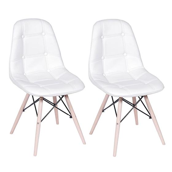 Conjunto 2 Cadeiras Eames Eiffel Botonê - Branco Menor preço em Conjunto 2 Cadeiras Eames Eiffel Botonê - Branco