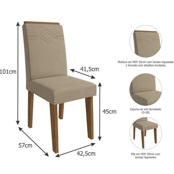 Imagem de Conjunto 2 Cadeiras em MDF com Moldura Taís Cimol