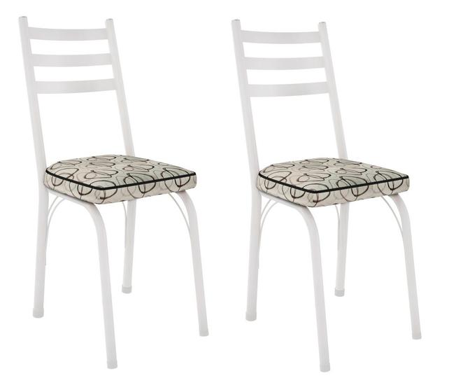 Imagem de Conjunto 2 Cadeiras Europa 141 Branco Liso - Artefamol
