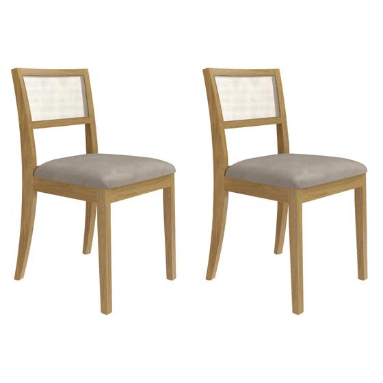 Imagem de Conjunto 2 Cadeiras Madeira Maciça Ônix Tradição Móveis